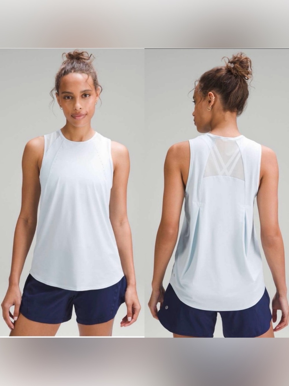 Lululemon light blue Lightweight Sleeveless Sculpt Tank Top - Size 6